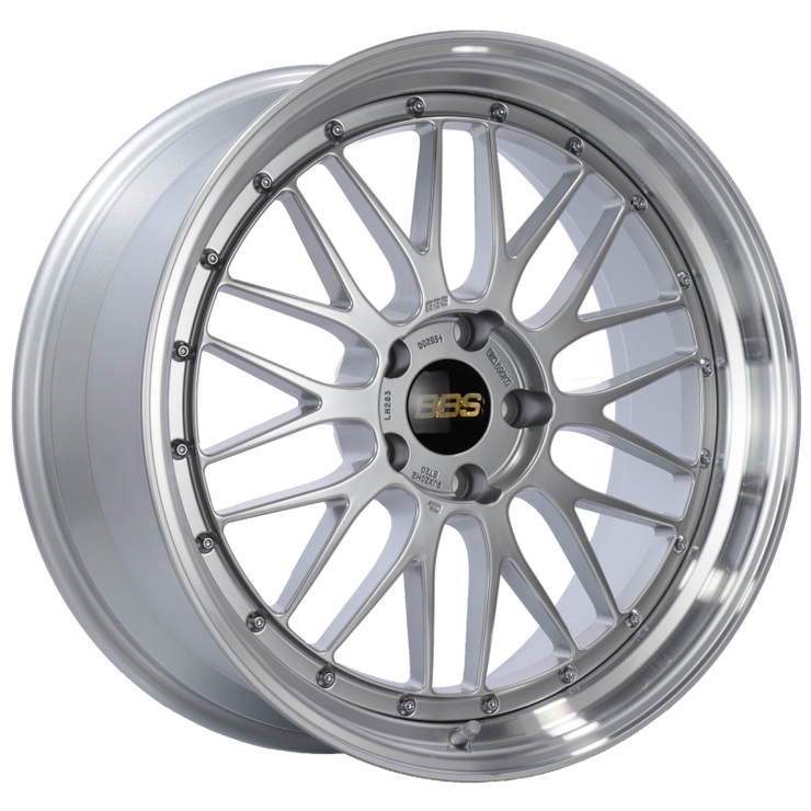 BBS LM 20x9 5x120 ET20 Diamond Silver Center Diamond Cut Lip Wheel -82mm PFS/Clip Required