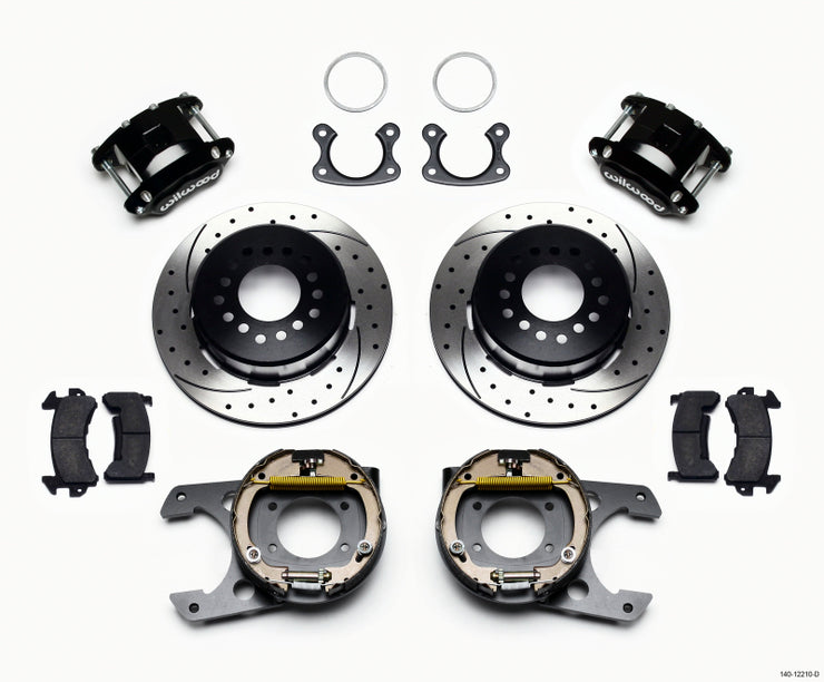 Wilwood D154 P/S Park Brake Kit Drilled Small Ford 2.66in Offset