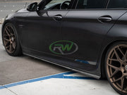 RW Carbon BMW F10 F11 3D Style Carbon Fiber Side Skirt Extensions