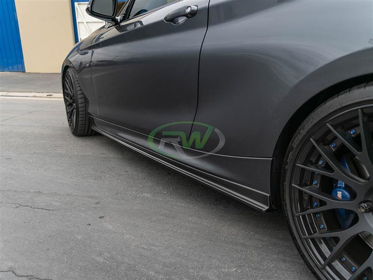 RW Carbon BMW F22 F23 Carbon Fiber Side Skirt Extensions