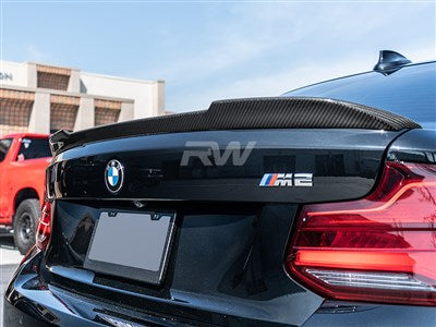 RW Carbon BMW F22 F87 CS Style Carbon Fiber Trunk Spoiler