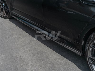RW Carbon BMW G30 F90 3D Style CF Side Skirt Extensions