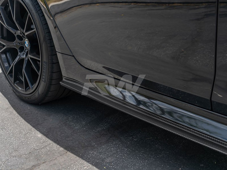 RW Carbon BMW G30 F90 3D Style CF Side Skirt Extensions