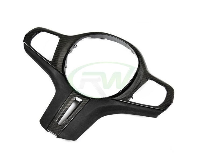 RW Carbon BMW Carbon Fiber Alcantara Steering Wheel Trim LCI