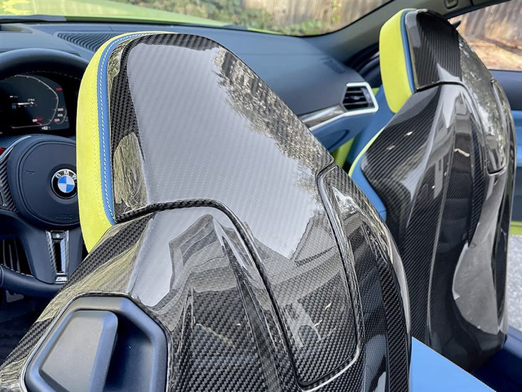 RW Carbon Carbon Fiber Seat Backs for  BMW G80 M3