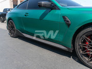 RW Carbon Performance Style Carbon Fiber Side Skirt Extensions for BMW G82/G83