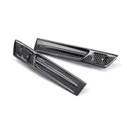 Seibon 09-10 Nissan GTR R35 Carbon Fiber Fender Duct Logos (Pair)