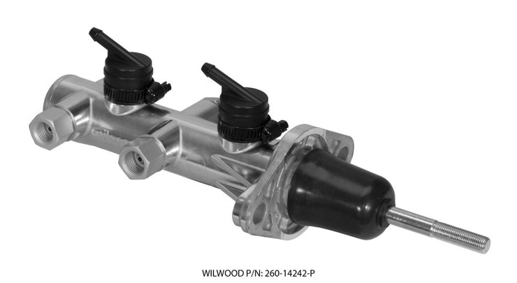 Wilwood Tandem Remote Master Cylinder - 15/16in Bore Ball Burnished