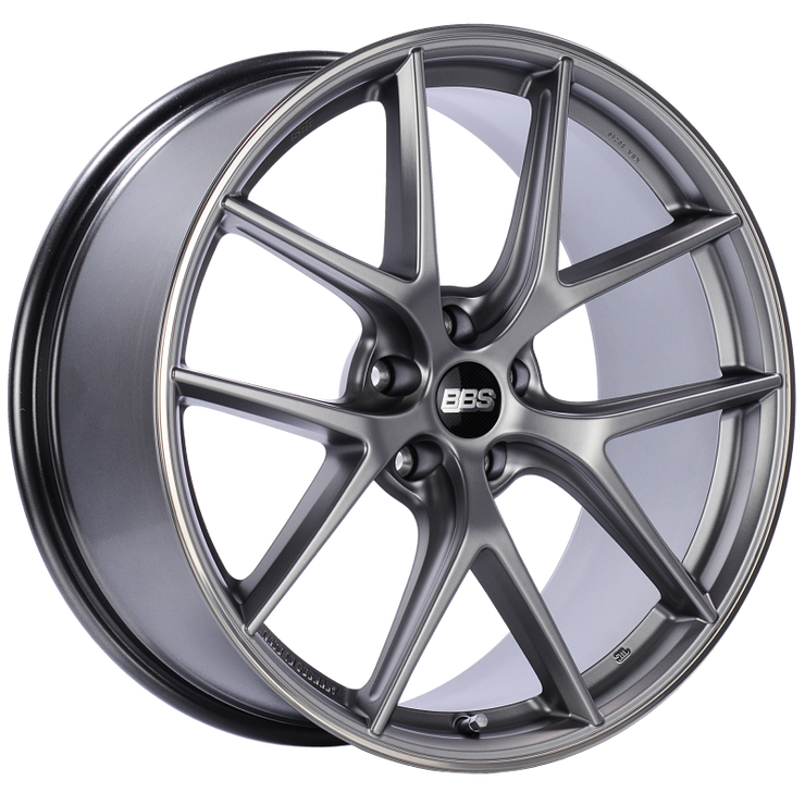 BBS CI-R 20x9 5x112 ET25 Platinum Silver Polished Rim Protector Wheel -82mm PFS/Clip Required