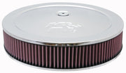 K&N Round Air Filter Assembly 12in ID / 3.063in Height / 5.125in Neck Flange / 7/8in Drop Base