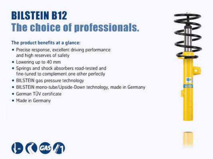 Bilstein B12 13-16 Porsche 911 Carrera 4 H6 3.4L/4S H6 3.8L Front and Rear Suspension Kit