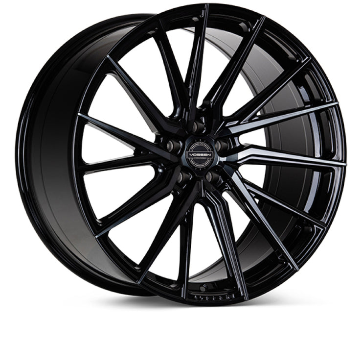 Vossen HF-4T 20x9 / 5x112 / ET32 / Flat Face / 66.5 - Tinted Gloss Black - Left Wheel