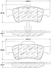 StopTech Street Touring Mercedes Benz Rear Brake Pads