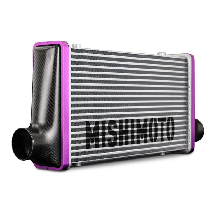 Mishimoto Universal Carbon Fiber Intercooler - Matte Tanks - 450mm Silver Core - C-Flow - GR V-Band