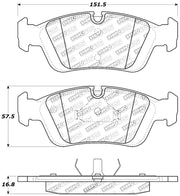 StopTech 96-02 BMW Z3 / 03-08 Z4 / 97-00 323 / 10/90-99 325/328 (E30/E36) Front Brake Pads