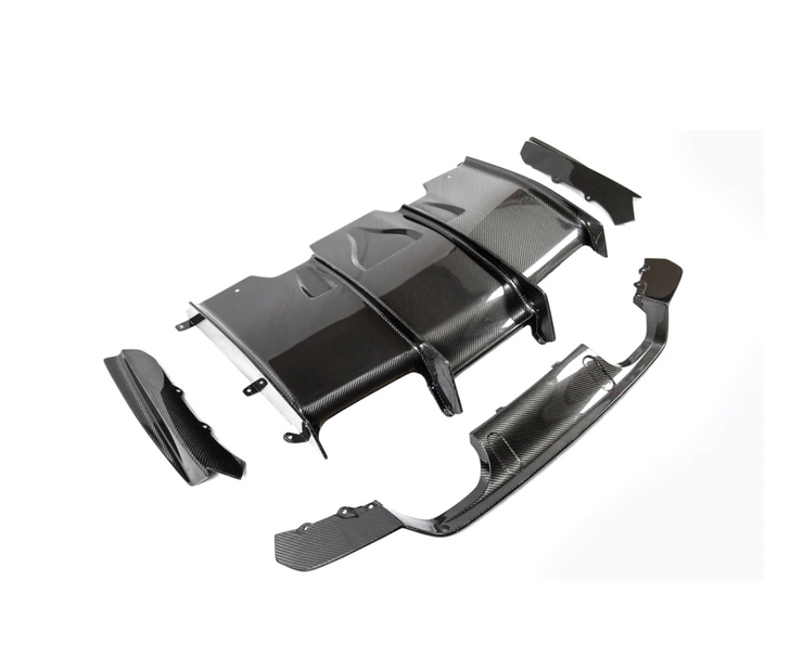 F8X M3 M4 PSM STYLE REAR DIFFUSER 4 PIECE CARBON