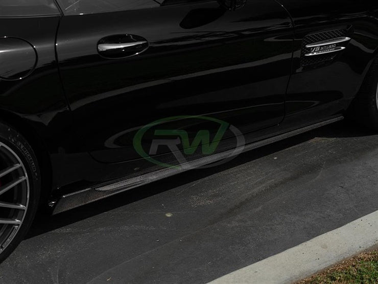 RW Carbon Mercedes C190 GT/GTS CF Side Skirt Extensions