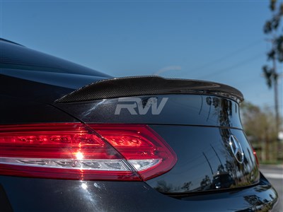 RW Carbon Mercedes W205 Coupe ED1 V2 Style CF Trunk Spoiler