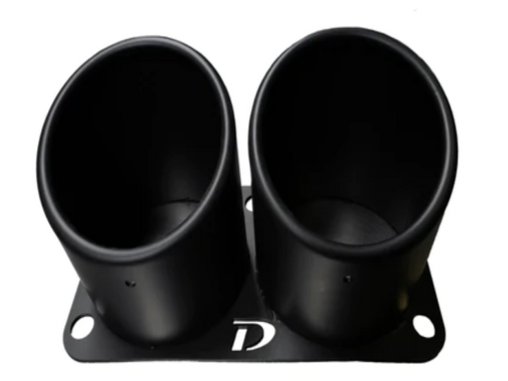Dundon Motorsports ROLLED PVD BLACK EXHAUST TIPS - 4"