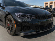 RW Carbon BMW G20 3D Style Carbon Fiber Front Lip Spoiler