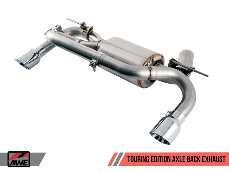 AWE Tuning Touring Edition Axle Back Exhaust w/ 90mm Chrome Silver Tips BMW 340i | 440i 3.0T 2016-2020