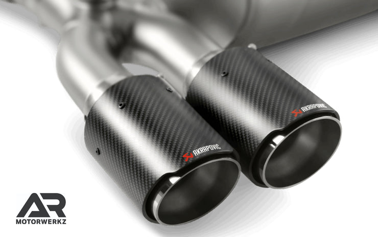 Akrapovic Slip-On Titanium Exhaust System Carbon Fiber Tips BMW F80/82/83 M3/M4 | AR Motorwerkz