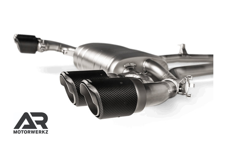 Akrapovic Slip-On Titanium Exhaust System - Carbon Fiber Tips - BMW F97 X3M