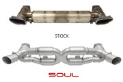 SOUL Sport X-Pipe Exhaust - GT2 Style Brushed Finish Tips  10-12 Porsche 997.2 Turbo