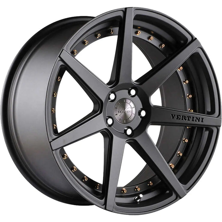 Vertini Dynasty 22x10.5 +25 Wheel Set | Slate Gray with Machined Spoke Faces