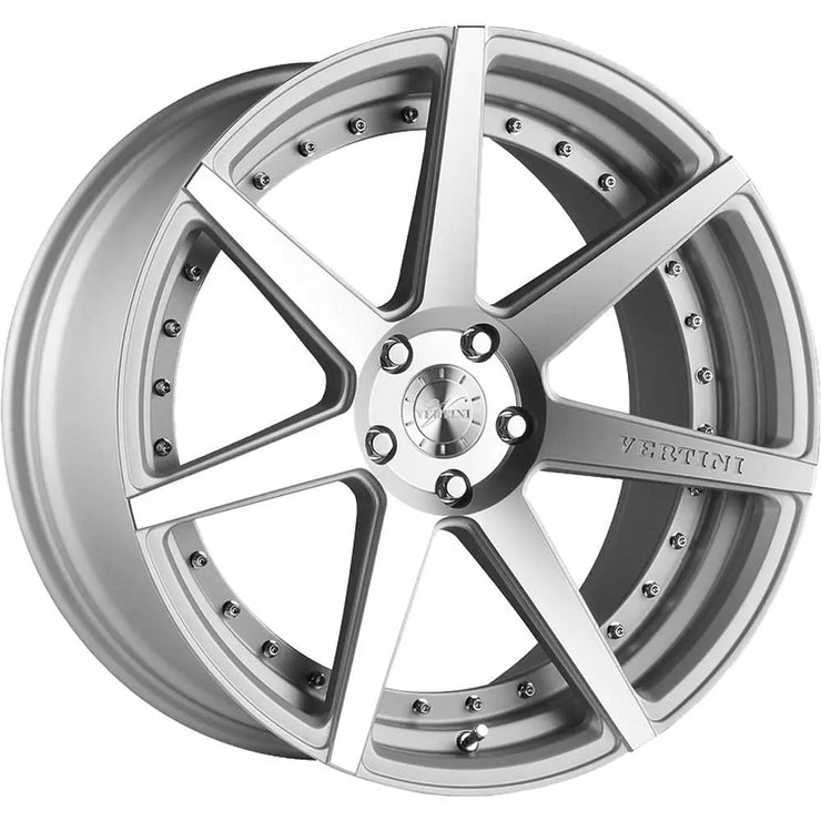 Vertini Dynasty 19x9.5 +40 Wheel Set | Silver with Machined Spoke Faces